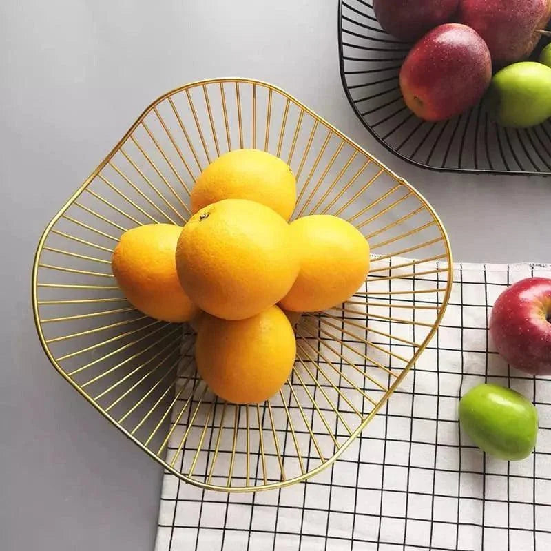 Fruteira de Metal Decorativa Multiuso para Organizar Frutas e Decorar Lenogue