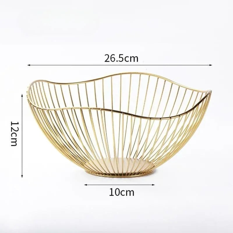Fruteira de Metal Decorativa Multiuso para Organizar Frutas e Decorar Lenogue