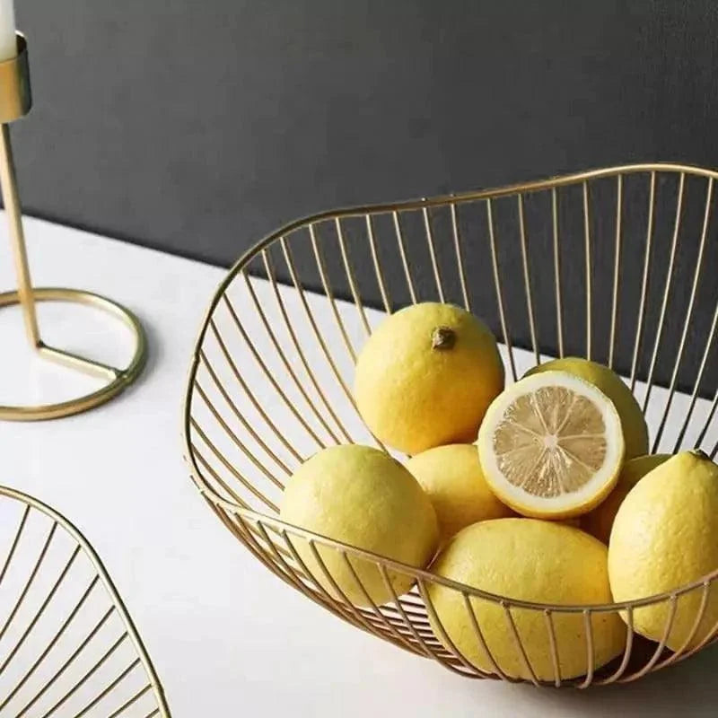 Fruteira de Metal Decorativa Multiuso para Organizar Frutas e Decorar Lenogue