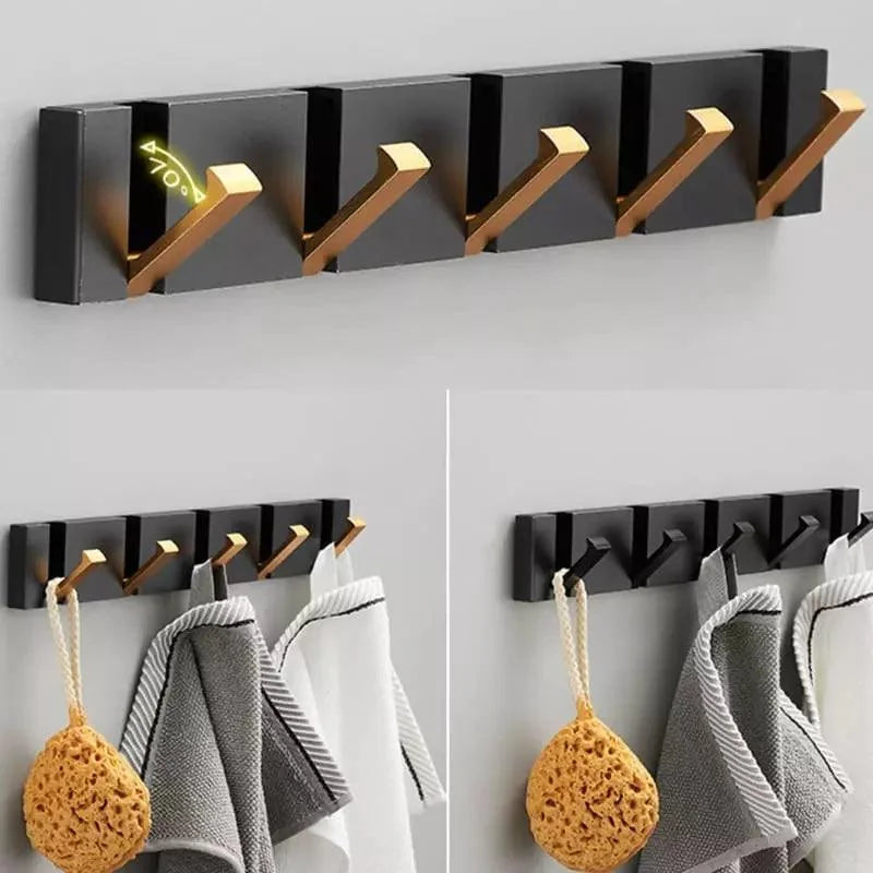 Ganchos de Alumínio Retráteis Multiuso para Banheiro e Closet Lenogue