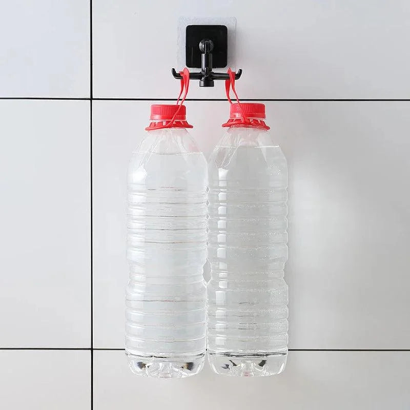 Ganchos Rotativos Autoadesivos Abs para Organizar Acessórios e Roupas Lenogue