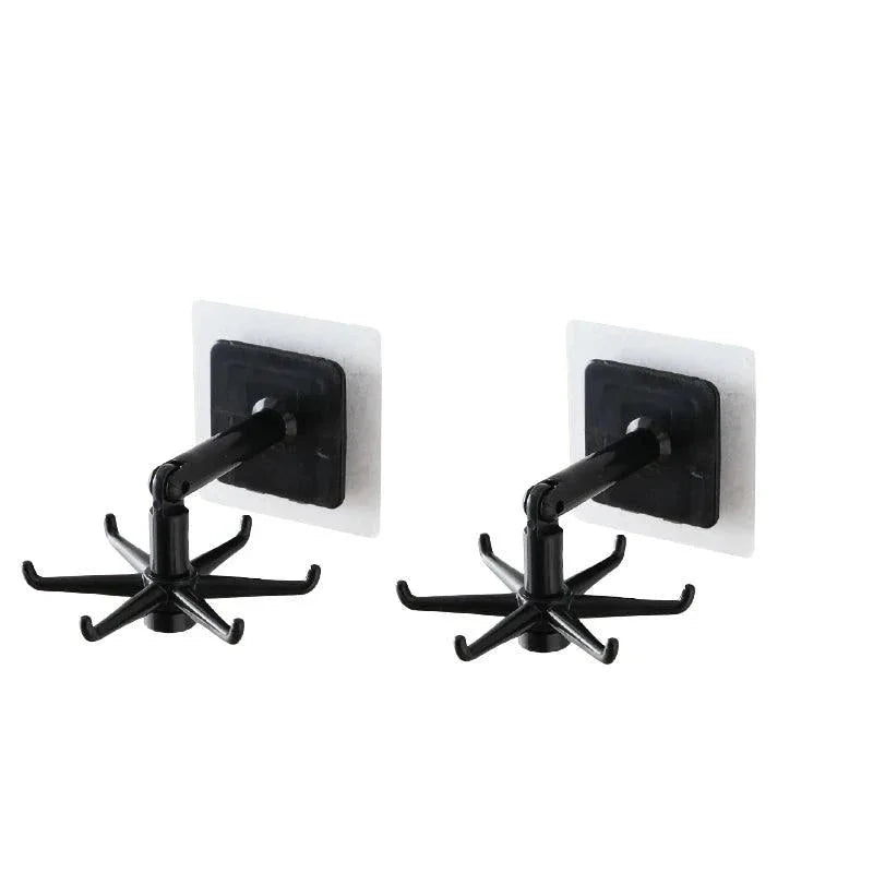 Ganchos Rotativos Autoadesivos Abs para Organizar Acessórios e Roupas Lenogue