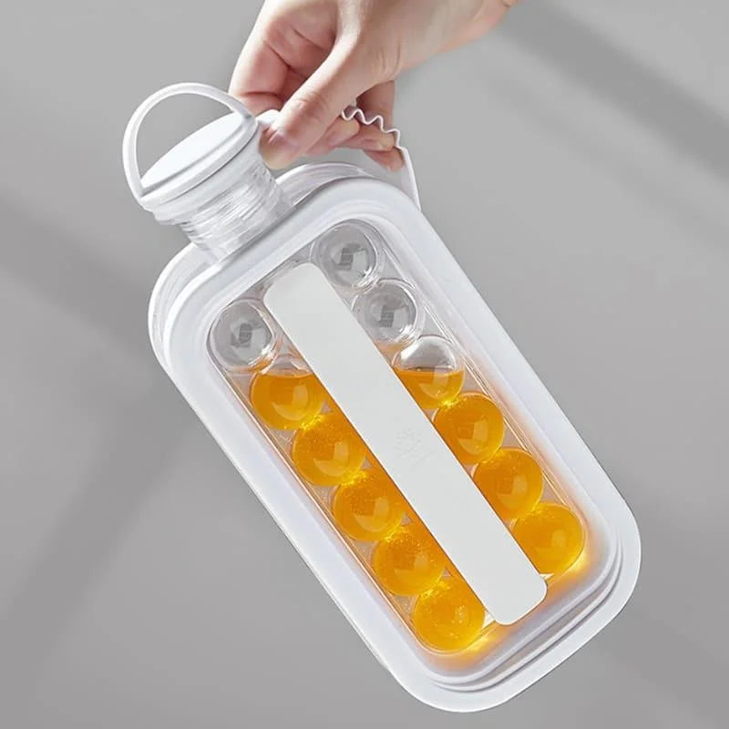 Garrafa de água com Molde Gelo Redondo para Bebidas Geladas Lenogue