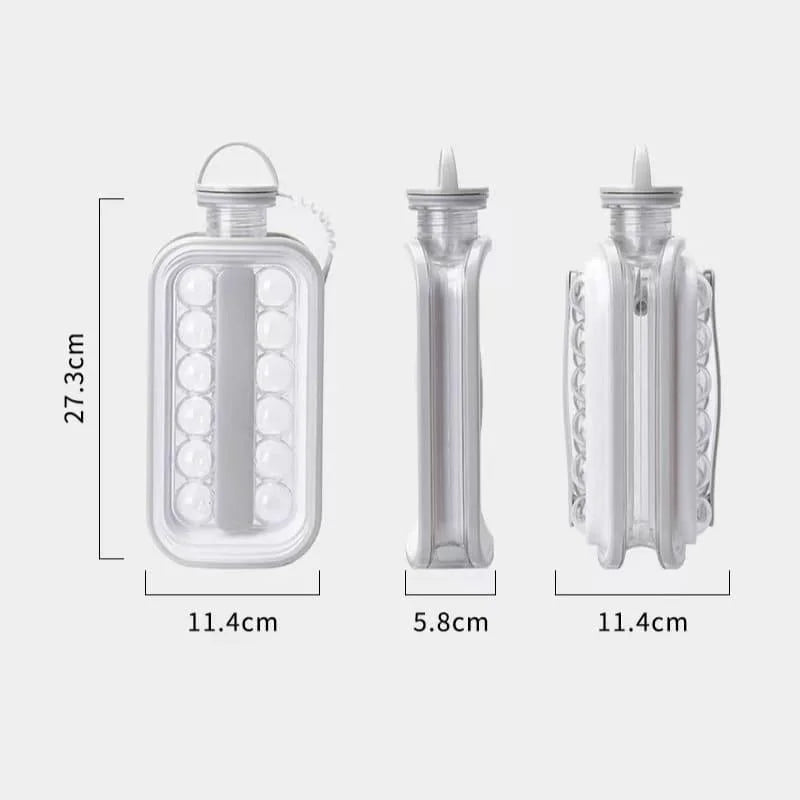 Garrafa de água com Molde Gelo Redondo para Bebidas Geladas Lenogue