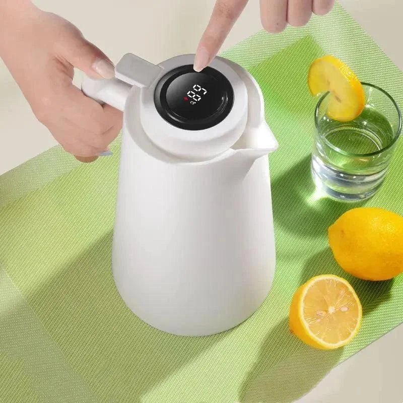 Garrafa Térmica com Termômetro Digital para Café e Chá Lenogue Cor Aleatória / 1000ml