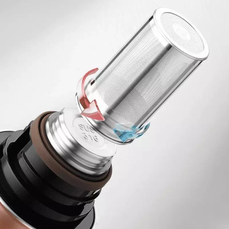 Garrafa Térmica de Inox e Cerâmica para Café Chá Lenogue