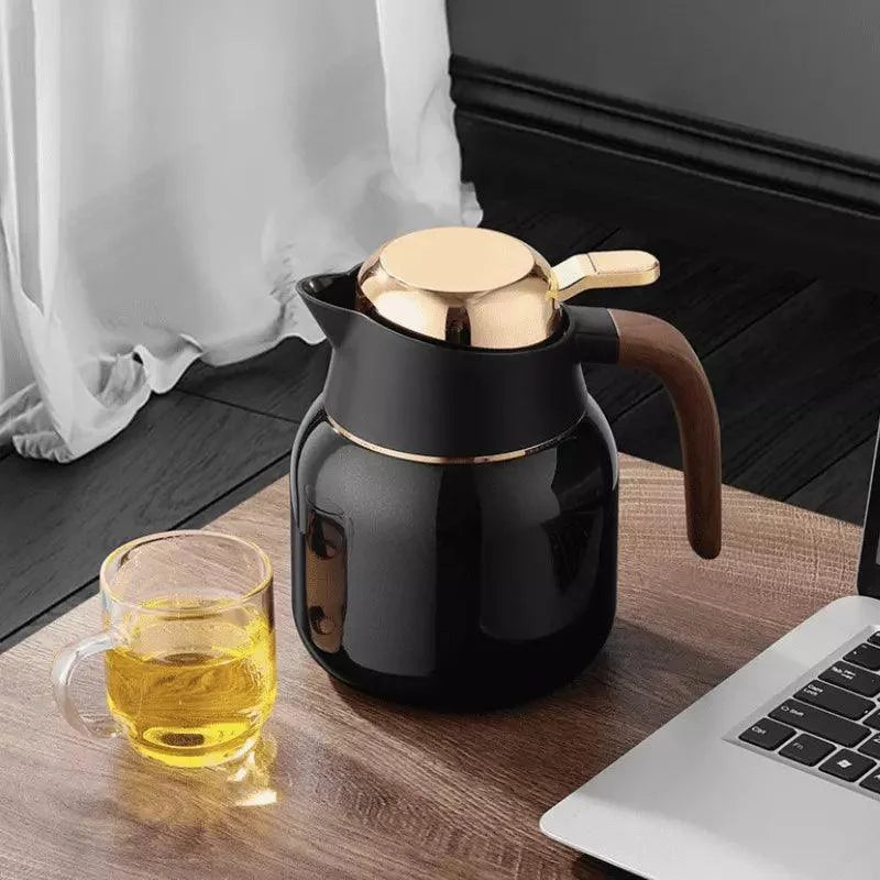 Garrafa Térmica de Inox e Cerâmica para Café Chá Lenogue