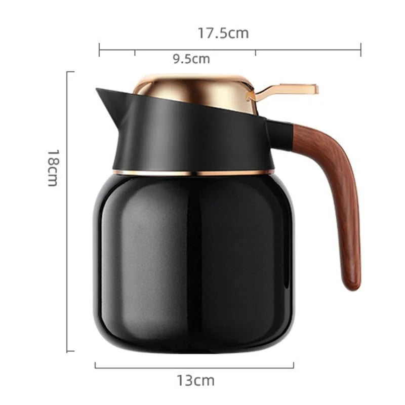 Garrafa Térmica de Inox e Cerâmica para Café Chá Lenogue