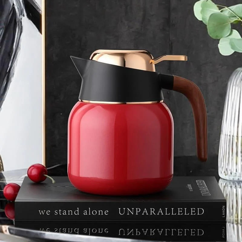 Garrafa Térmica de Inox e Cerâmica para Café Chá Lenogue