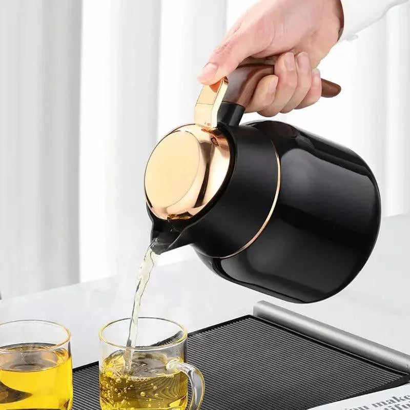 Garrafa Térmica de Inox e Cerâmica para Café Chá Lenogue