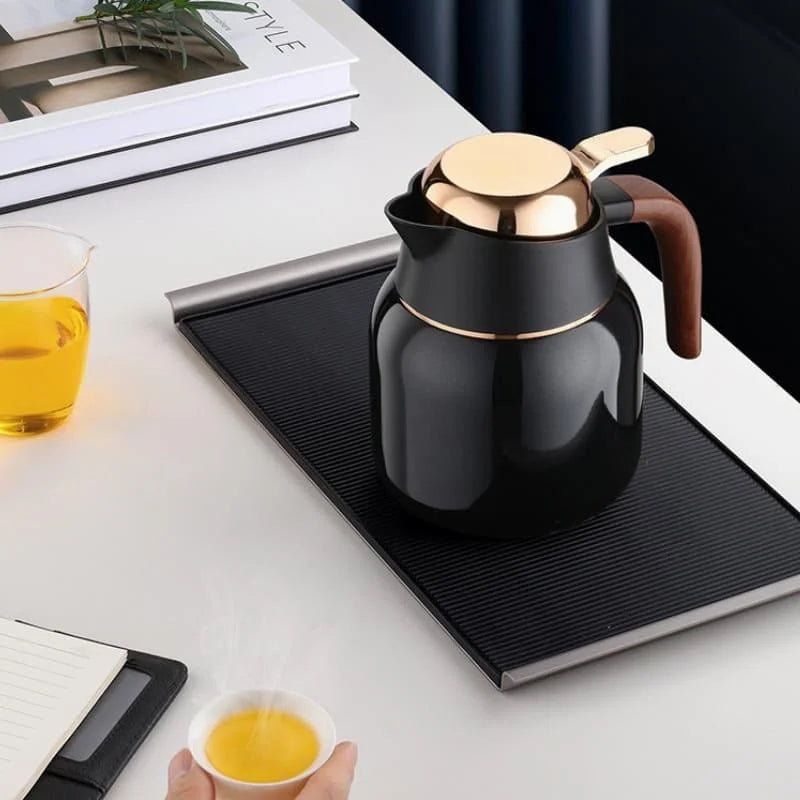 Garrafa Térmica de Inox e Cerâmica para Café Chá Lenogue