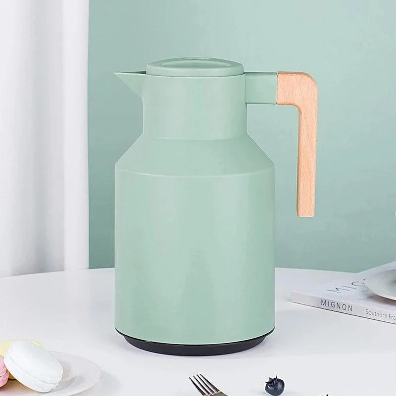 Garrafa Térmica de Inox para Café e Chá com Forro Vidro Lenogue