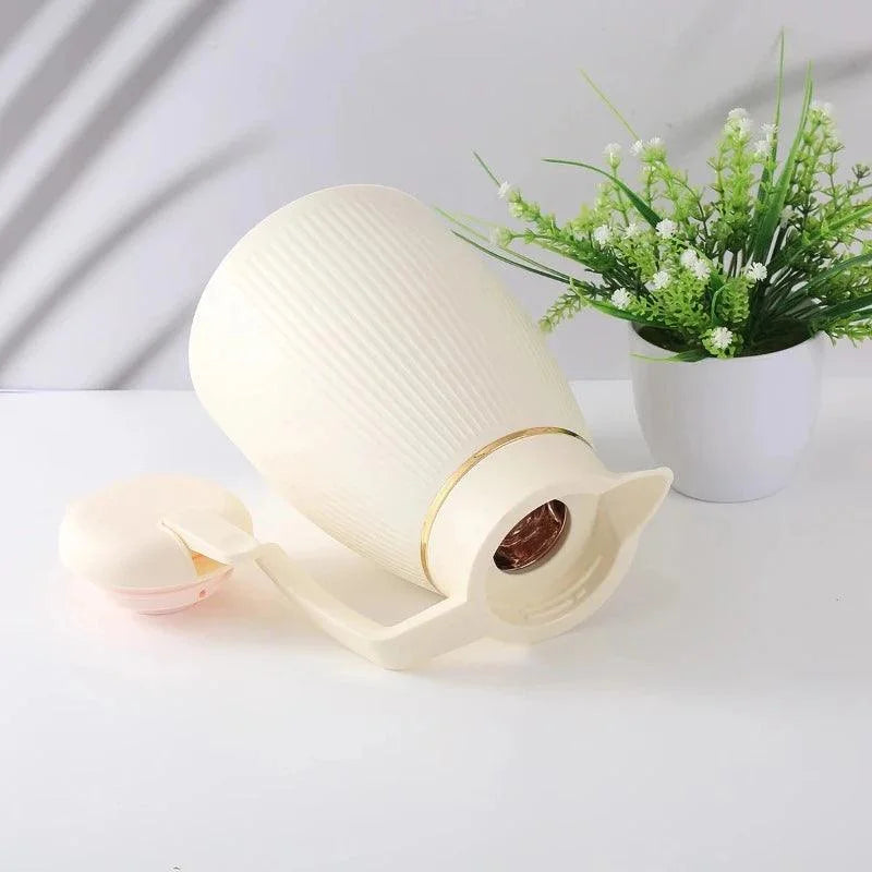 Garrafa Térmica de Inox para Café e Chá com Forro Vidro Lenogue