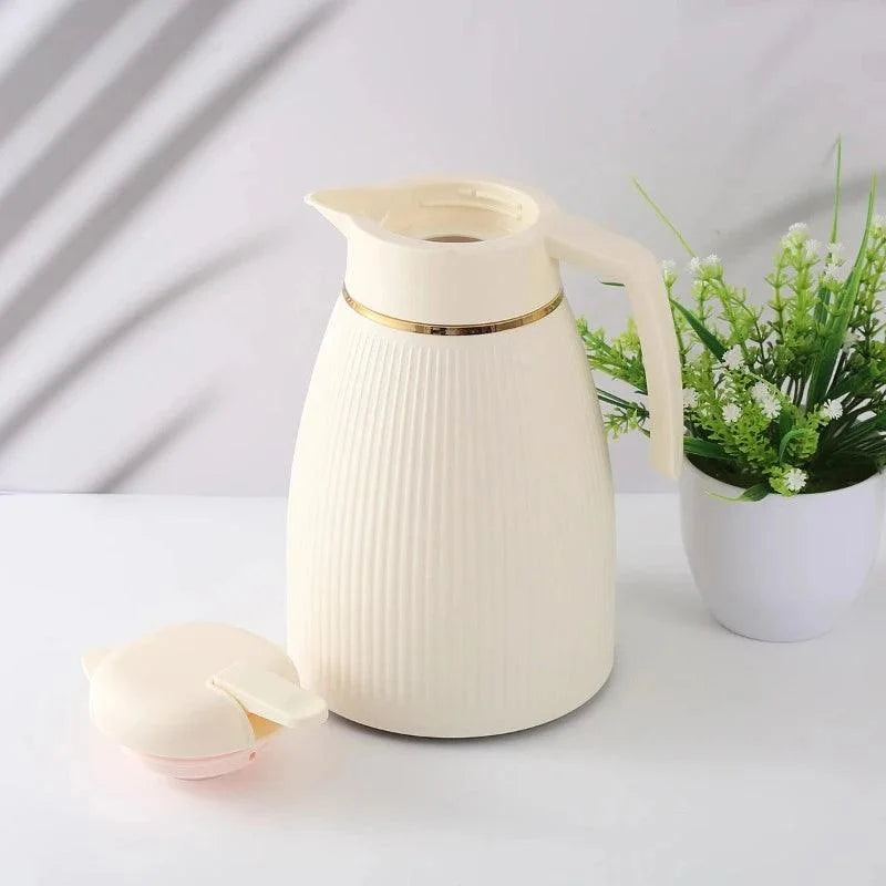 Garrafa Térmica de Inox para Café e Chá com Forro Vidro Lenogue