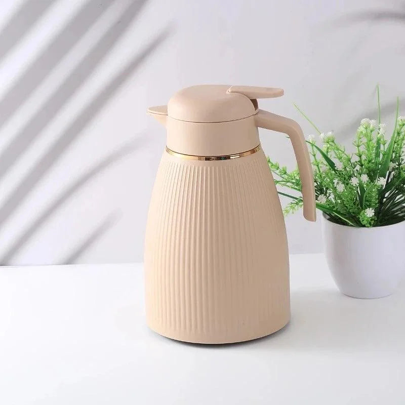 Garrafa Térmica de Inox para Café e Chá com Forro Vidro Lenogue Caqui