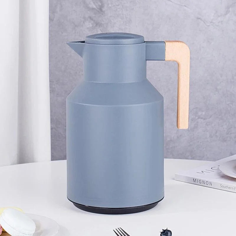 Garrafa Térmica de Inox para Café e Chá com Forro Vidro Lenogue Cinza / 940 Ml