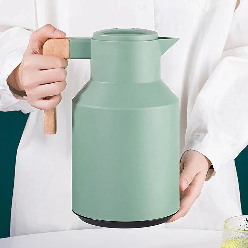 Garrafa Térmica de Inox para Café e Chá com Forro Vidro Lenogue Verde / 940 Ml
