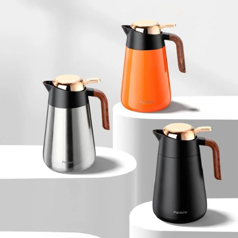 Garrafa Térmica de Inox para Café e Chá com Isolamento a Vácuo Lenogue Prata 1600ml