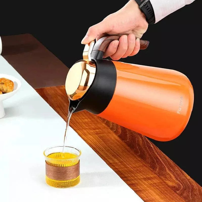 Garrafa Térmica de Inox para Café e Chá com Isolamento a Vácuo Lenogue Laranja 1600ml
