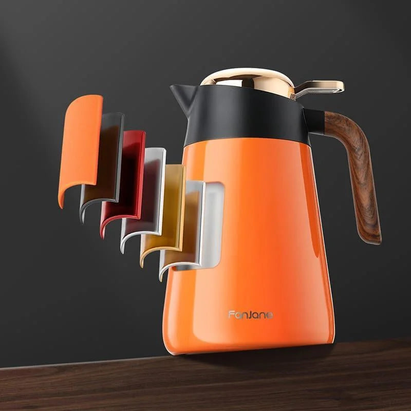 Garrafa Térmica de Inox para Café e Chá com Isolamento a Vácuo Lenogue