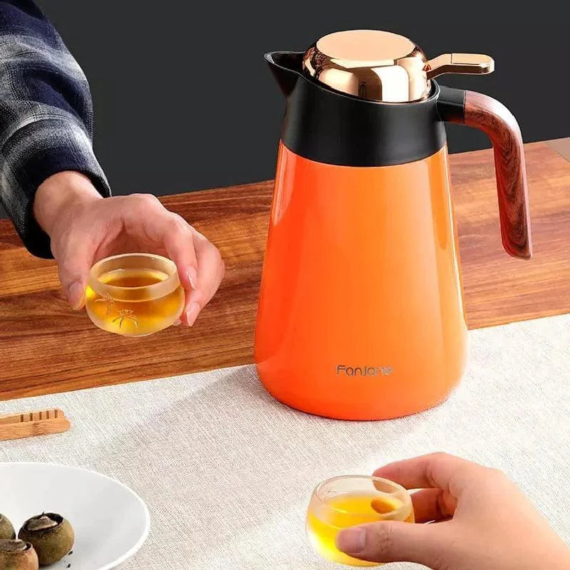 Garrafa Térmica de Inox para Café e Chá com Isolamento a Vácuo Lenogue