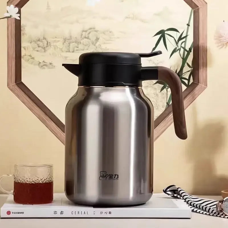Garrafa Térmica Inox com Alta Capacidade para Café e água Lenogue Prata