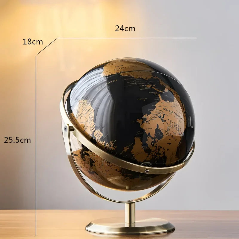 Globo Terrestre Decorativo com Mapa Mundi para Escritório e Estudo Lenogue