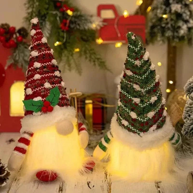 Gnomo de Natal Iluminado com Led para Decoração Lenogue