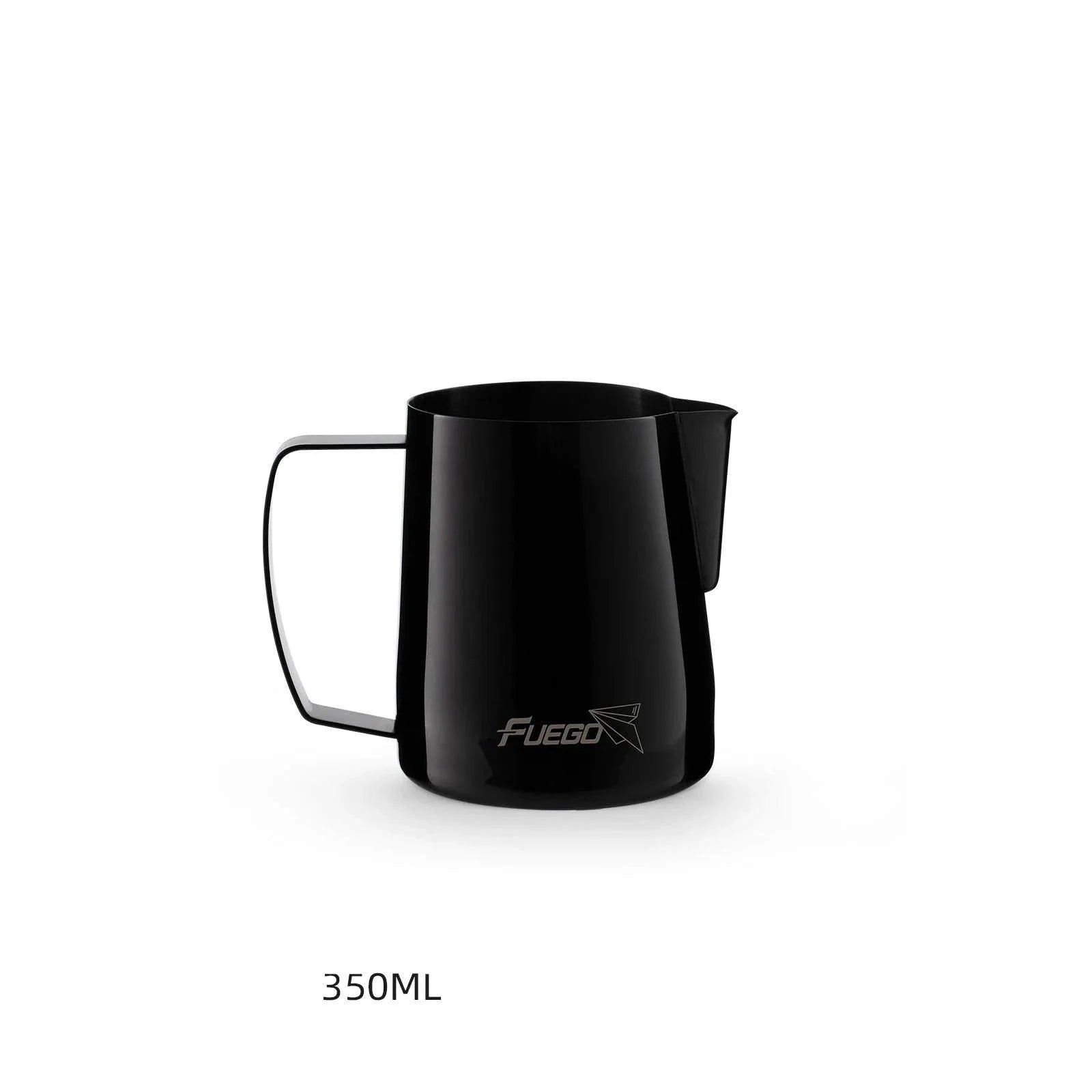 Jarra de Aço Inoxidável para Latte Art e Espresso Lenogue Preto - 350 Ml