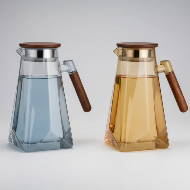 Jarra de Vidro Borossilicato com Tampa Resistente ao Calor Lenogue