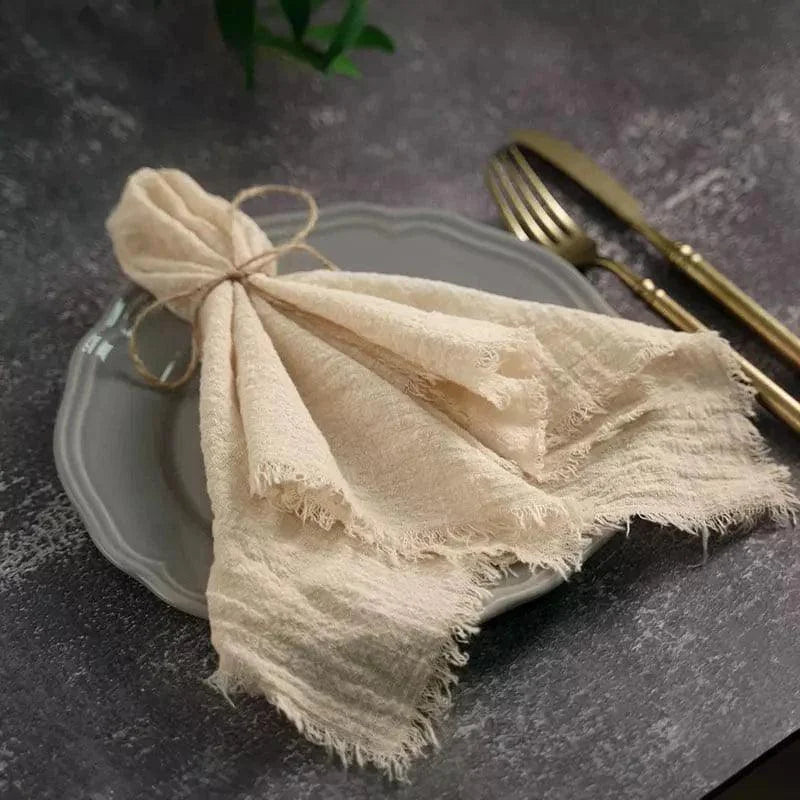 Jogo de Guardanapos Algodão Estilo Rústico 20 Peças Lenogue