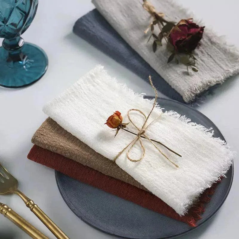 Jogo de Guardanapos Algodão Estilo Rústico 20 Peças Lenogue