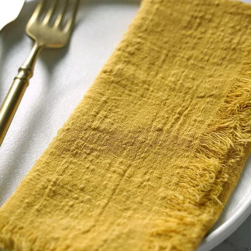 Jogo de Guardanapos Algodão Estilo Rústico 20 Peças Lenogue