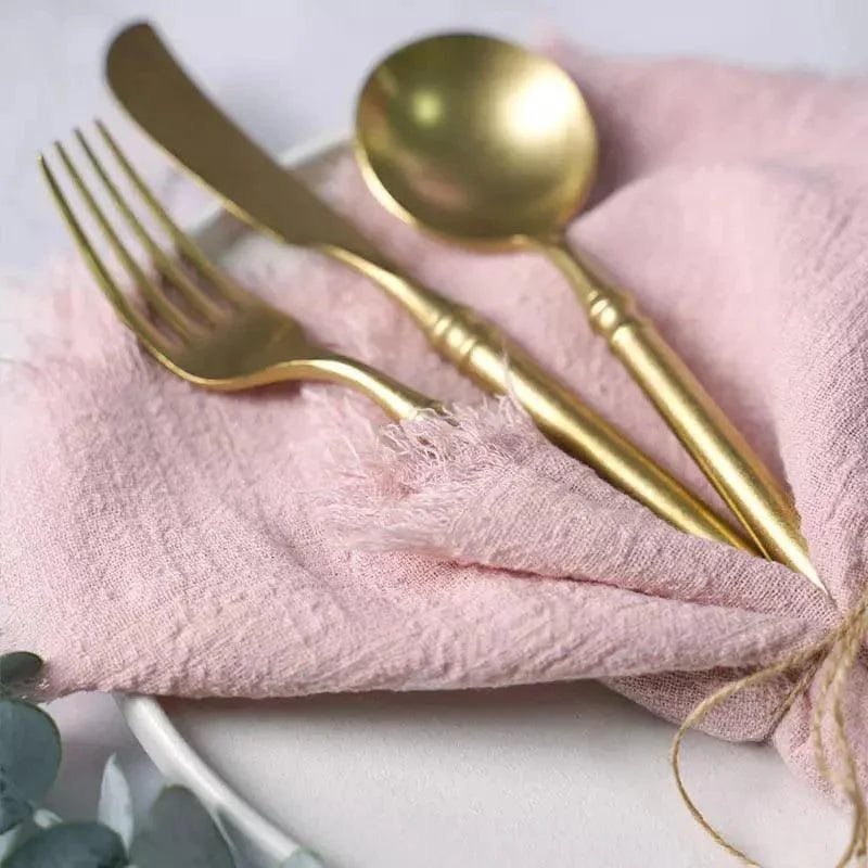 Jogo de Guardanapos Algodão Estilo Rústico 20 Peças Lenogue