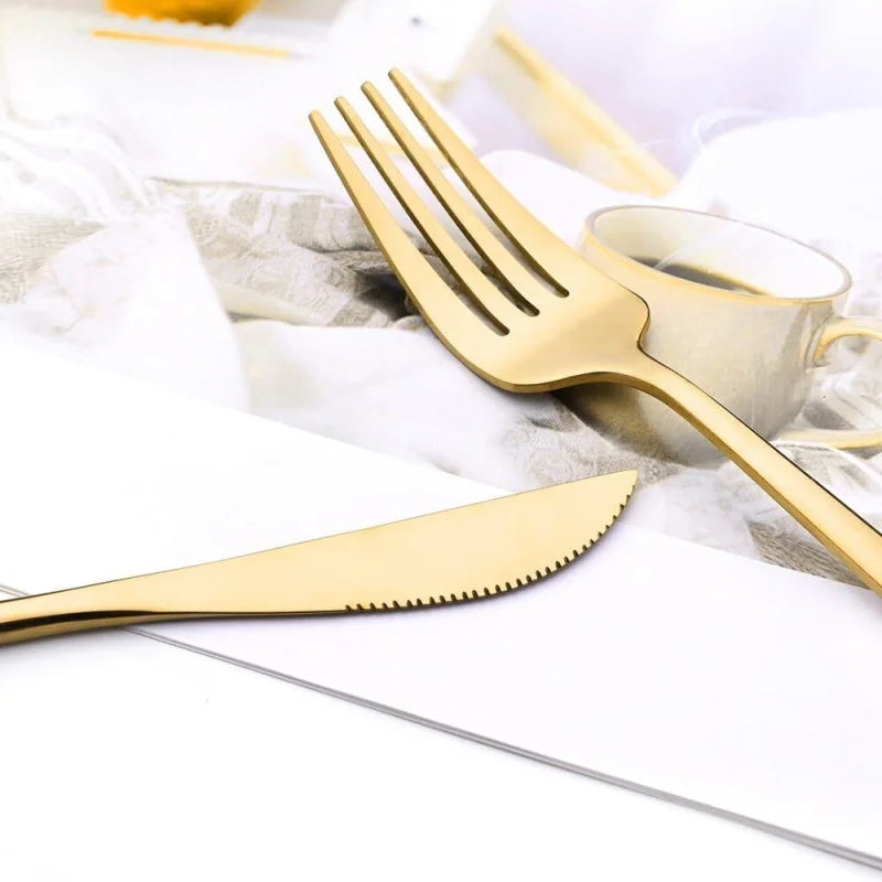 Jogo de Talheres Aço Inox 24 Peças com Maleta Lenogue