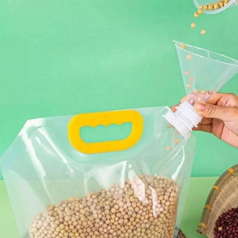Kit 10 Sacos Dispenser para Armazenamento de Alimentos Lenogue