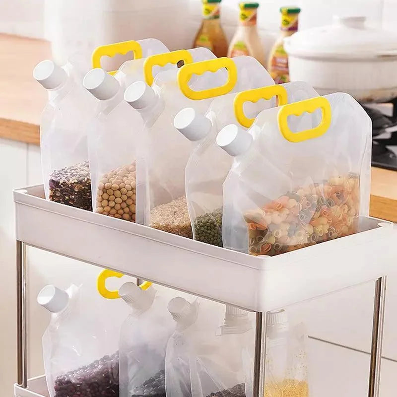 Kit 10 Sacos Dispenser para Armazenamento de Alimentos Lenogue