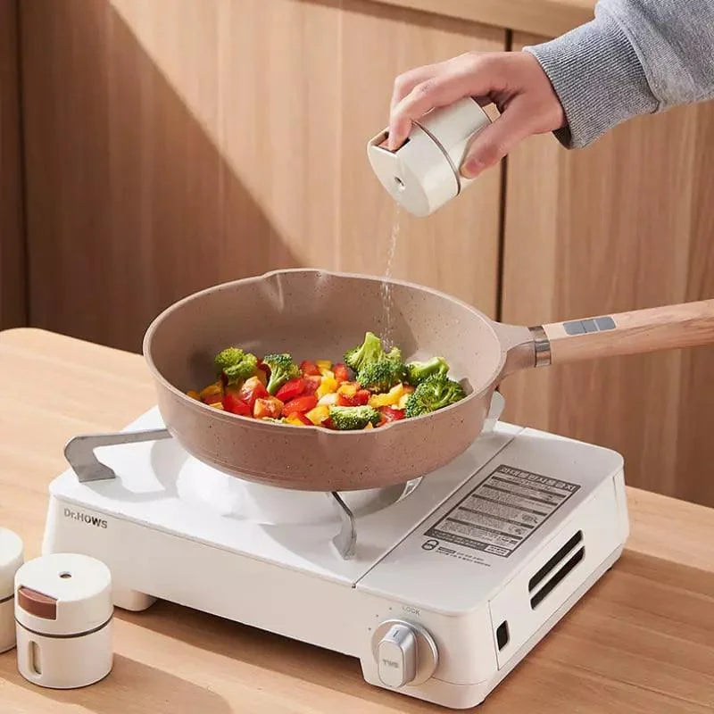 Kit 6 Porta Temperos Magnéticos de Parede com Dosador Lenogue Peças + Barra Magnética