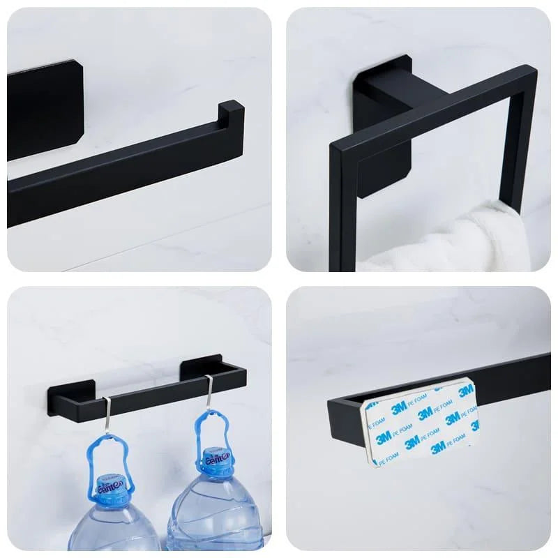 Kit Acessórios para Banheiro de Aço Inox 5 Peças com Fixação Lenogue