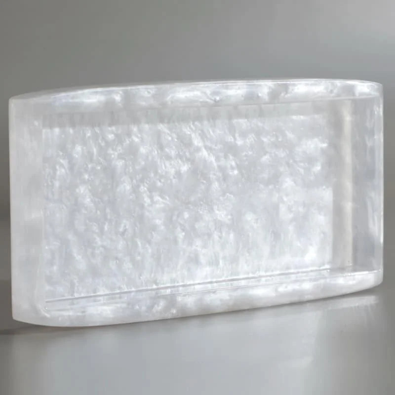 Kit para Banheiro Resina Dourado com Dispenser e Porta Escova 3 Peças Lenogue Branco Pérola