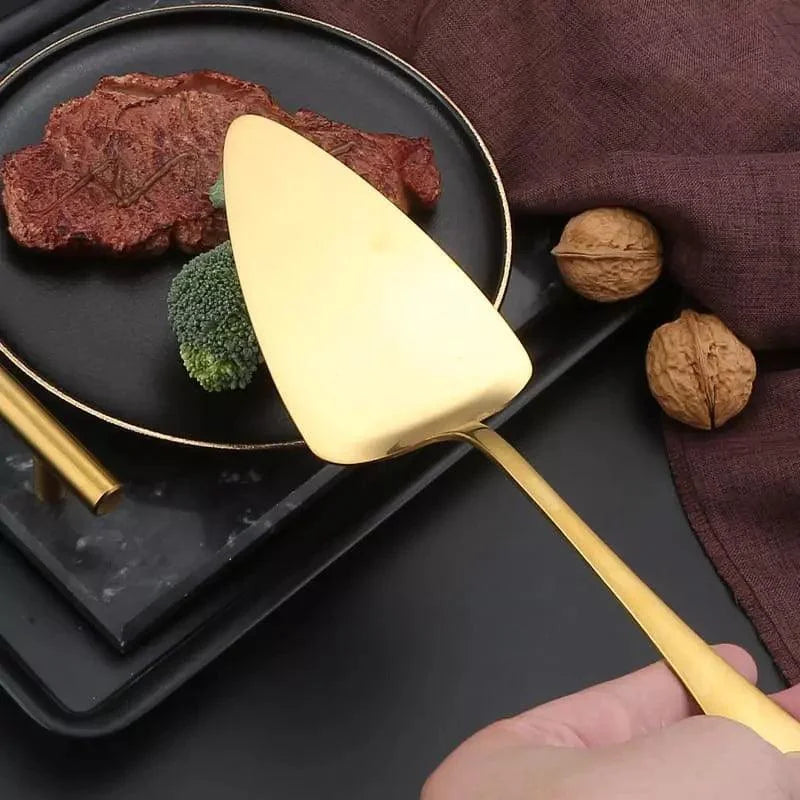 Kit Utensílios de Cozinha 6 Peças em Aço Inox Dourado Lenogue