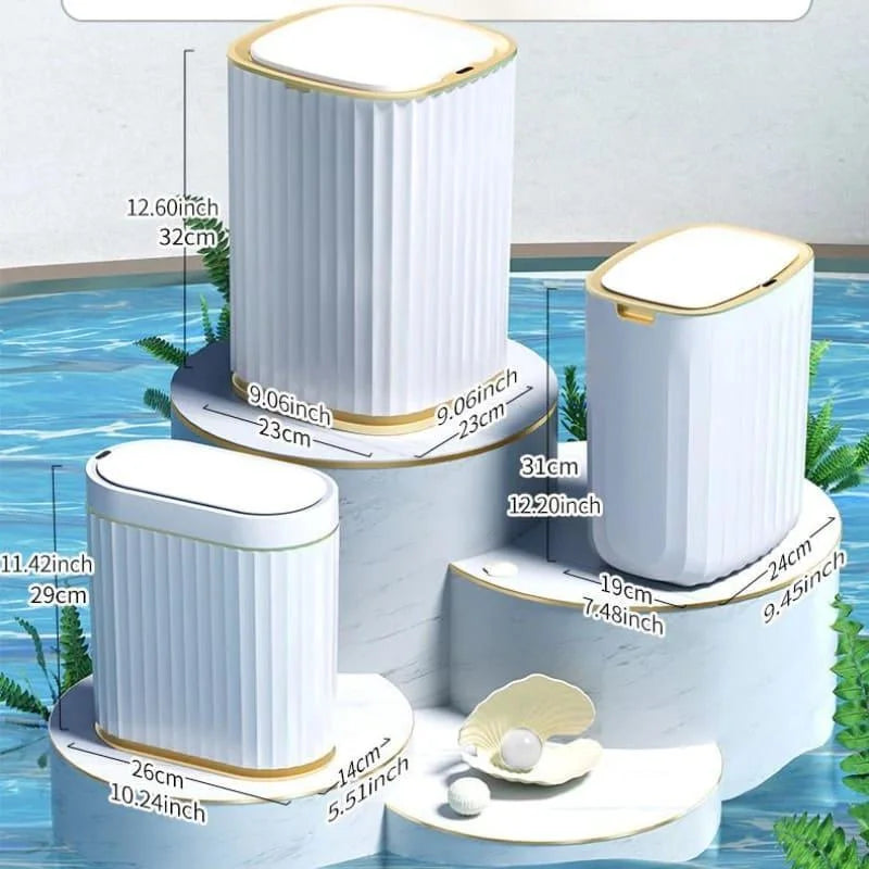 Lixeira Automática com Sensor 15l para Banheiro e Cozinha Lenogue