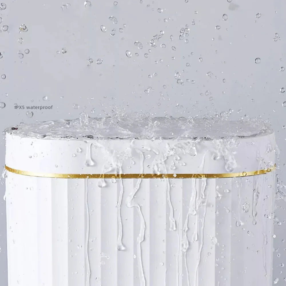 Lixeira Automática Oval 9l com Sensor para Banheiro e Cozinha Lenogue Branco (9l Oval)