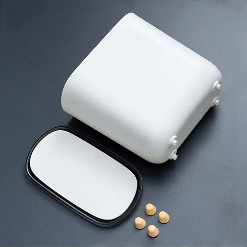 Lixeira com Tampa de Pressão Antiodor e Coleta Seletiva Lenogue Branco