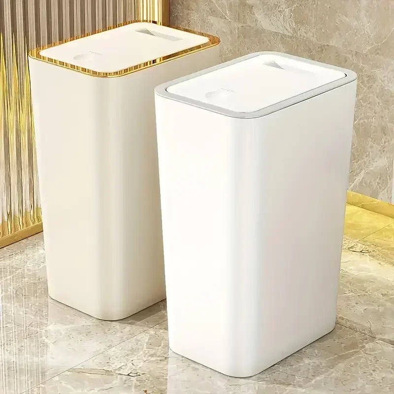Lixeira com Tampa Pop Up e Vedação Antiodor para Banheiro Lenogue