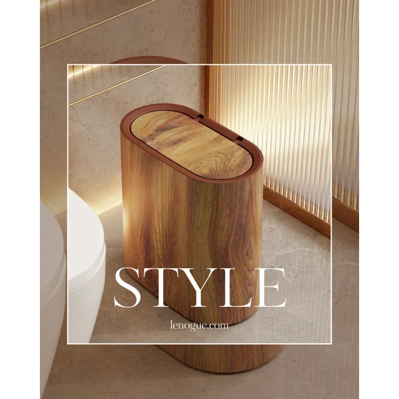 Lixeira Multiuso com Tampa em Design Moderno para Banheiro Lenogue