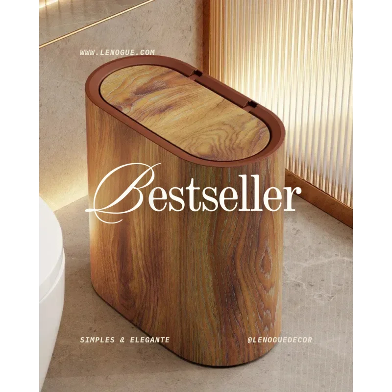 Lixeira Multiuso com Tampa em Design Moderno para Banheiro Lenogue