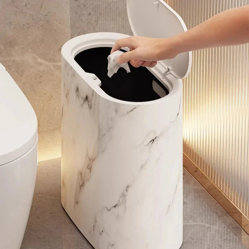 Lixeira Multiuso com Tampa em Design Moderno para Banheiro Lenogue