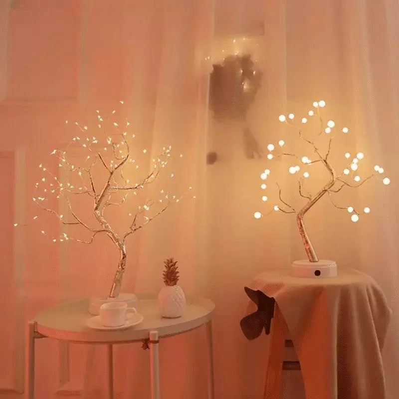 Luminária árvore de Led Decorativa para Quarto Sala e Mesa Lenogue