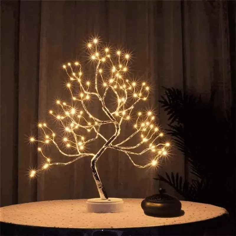 Luminária árvore de Led Decorativa para Quarto Sala e Mesa Lenogue